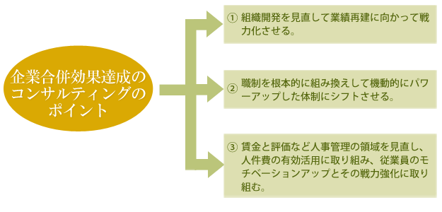 企業合併効果達成のコンサルティングのポイント